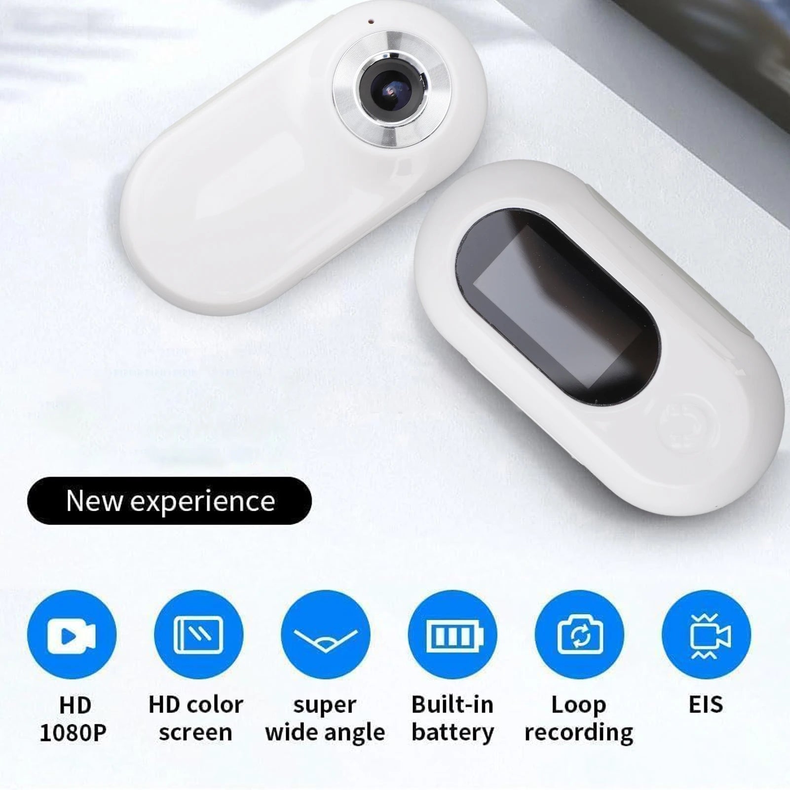 HD 1080P 170° Wide Angle USB Rechargeable Adjustable Pet Camera Collar Pet Collar Camera for Videos and Photos for Dogs Cats